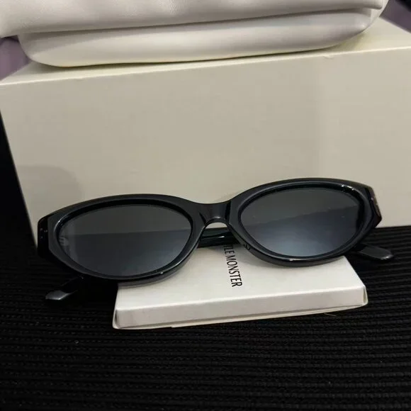 Gentle Monster VANILLA Black Oval Sunglasses Slim Retro Unisex - Picture 7 of 8